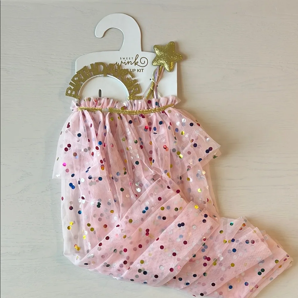 Sweet Wink Birthday Girl Dress Up Kit Cape Wand Headband